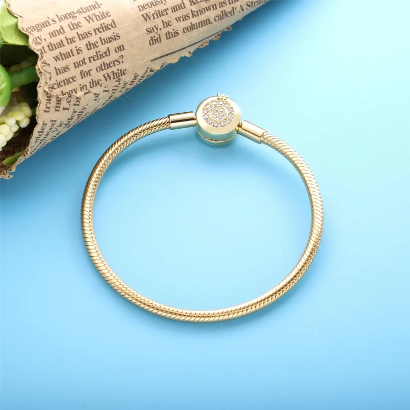 (bilde for) Pandora Moments Funklende Crown O Slangekjedearmbånd - 569046C01 - Vis 2