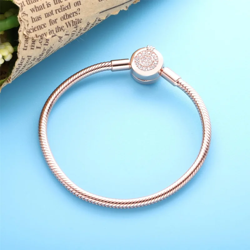 (bilde for) Pandora Moments Funklende Crown O Slangekjedearmbånd - 589046C01 - Vis 2