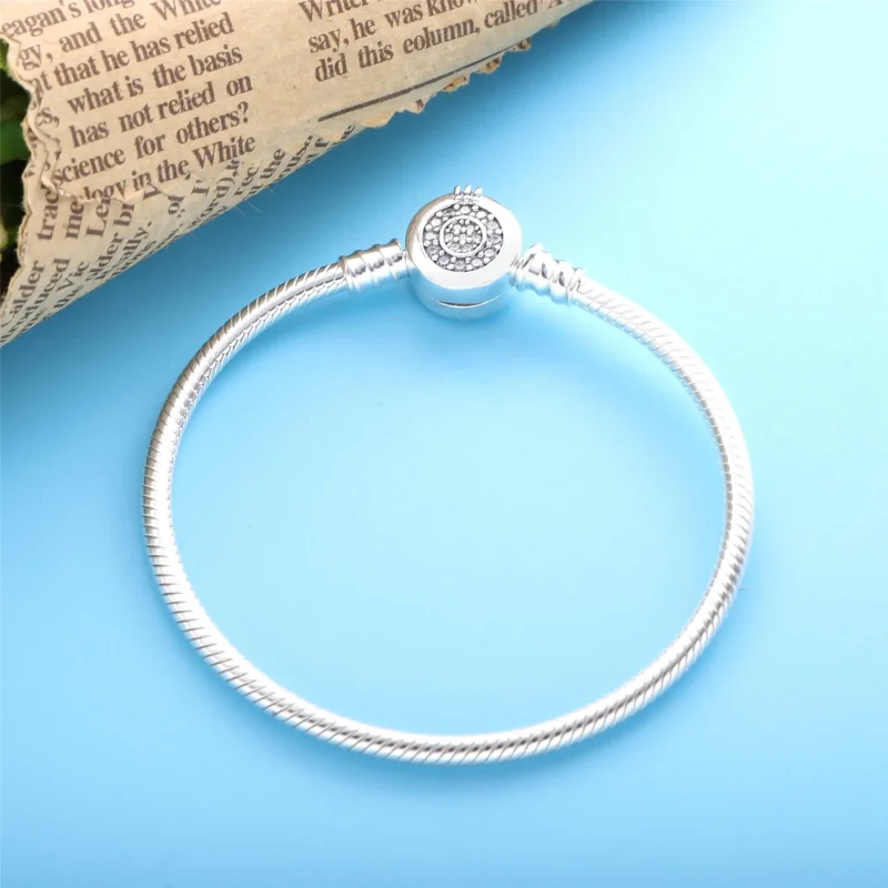 (bilde for) Pandora Moments Funklende Crown O Slangekjedearmbånd - 599046C01 - Vis 2