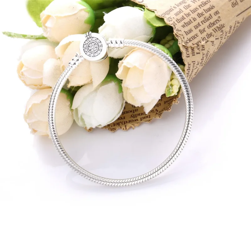 (bilde for) Pandora Moments Funklende Crown O Slangekjedearmbånd - 599046C01 - Vis 3
