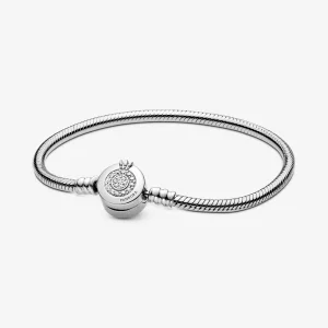 (bilde for) Pandora Moments Funklende Crown O Slangekjedearmbånd - 599046C01