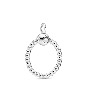 (bilde for) Pandora Moments Lite O Pendant med Sølvkuler - 399077C00