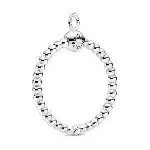 (bilde for) Pandora Moments Medium Sølvkulebesatt O Pendant - 399106C00