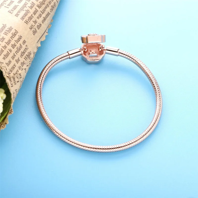 (bilde for) Pandora Moments Rosa Vifteformet Klemme Slangekjedearmbånd - 588145C01 - Vis 5