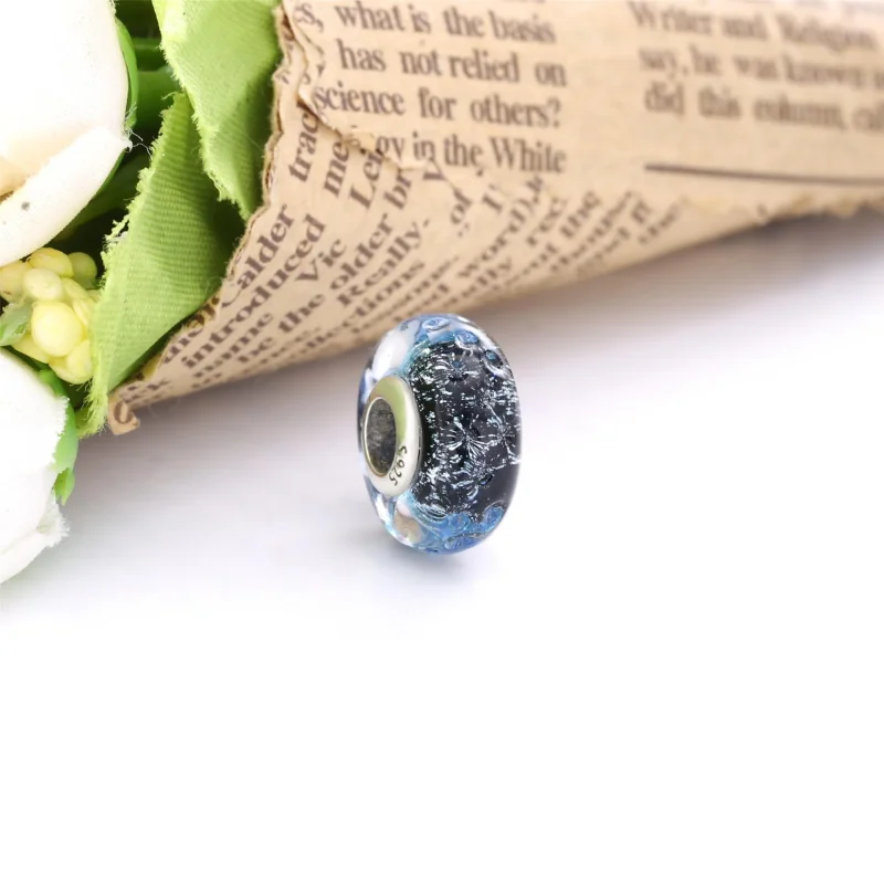 (bilde for) Pandora Mørk blå Muranoglass Hav Charm - 798938C00 - Vis 2