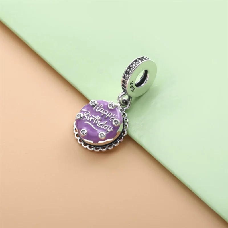 (bilde for) Pandora Rosa fødselsdagskake Hengende Charm - 798888C01 - Vis 2