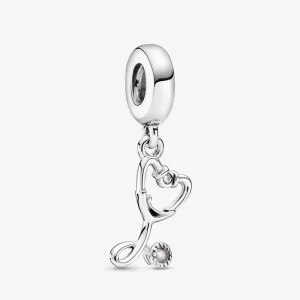 (bilde for) Pandora Stetoskop Hjerte Hengende Charm - 799072C01
