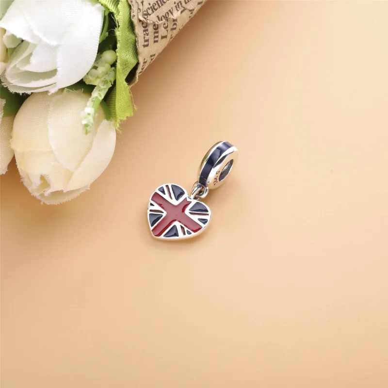 (bilde for) Pandora Storbritannia hjerteflagg, hengende charm - 791512ENMX - Vis 2