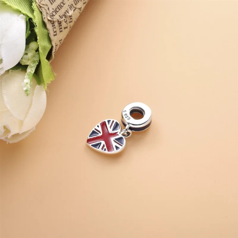 (bilde for) Pandora Storbritannia hjerteflagg, hengende charm - 791512ENMX - Vis 4