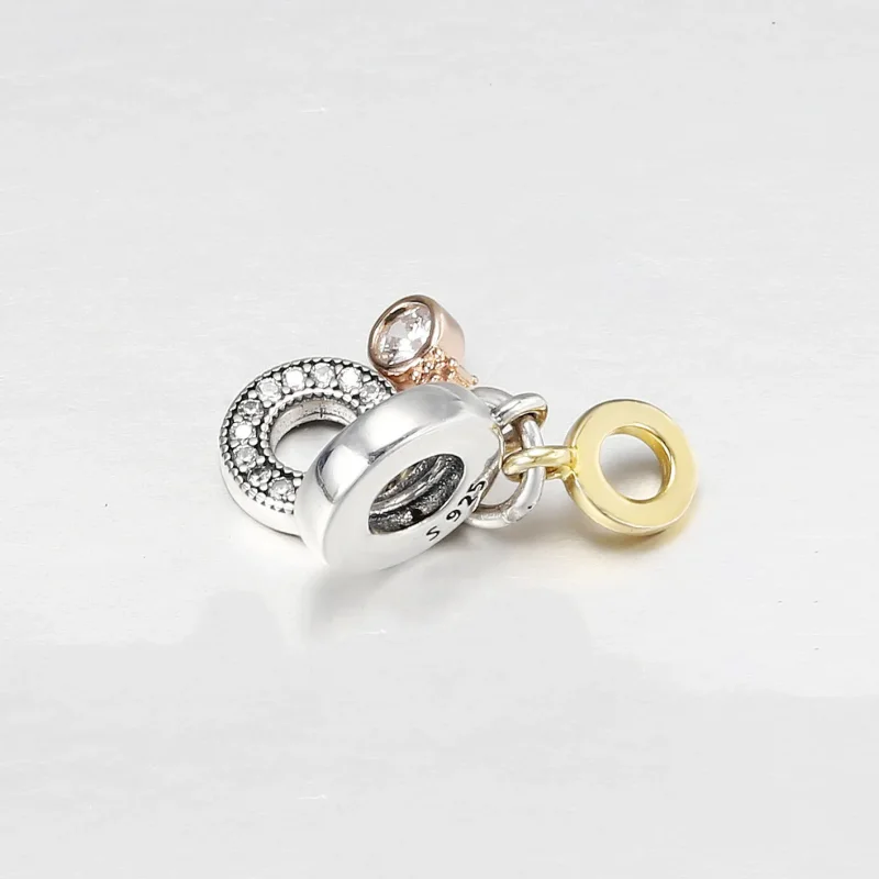 (bilde for) PANDORA Triple Monogram & Logo, Clear Cz - 769044C01 - Vis 2