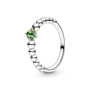 (bilde for) Pandora Vårgrønn Sølvkuleprydet Ring - 198867C10