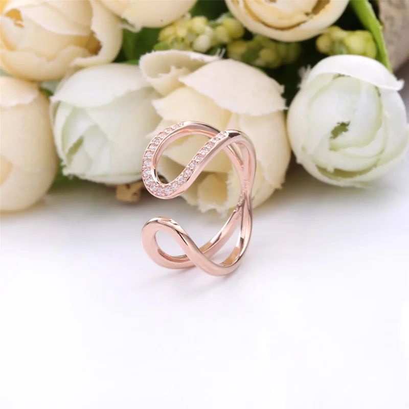 (bilde for) Pandora Vridd Åpen Evighet Ring - 188882C01 - Vis 2