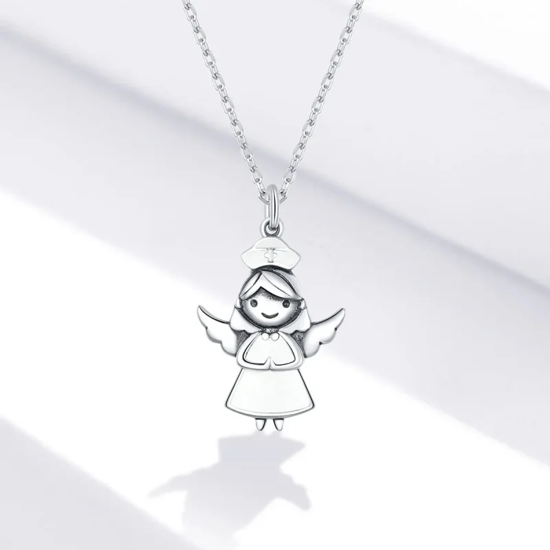 (bilde for) Pandora Style Angel In White Anheng Halskjede - SCN425 - Vis 5