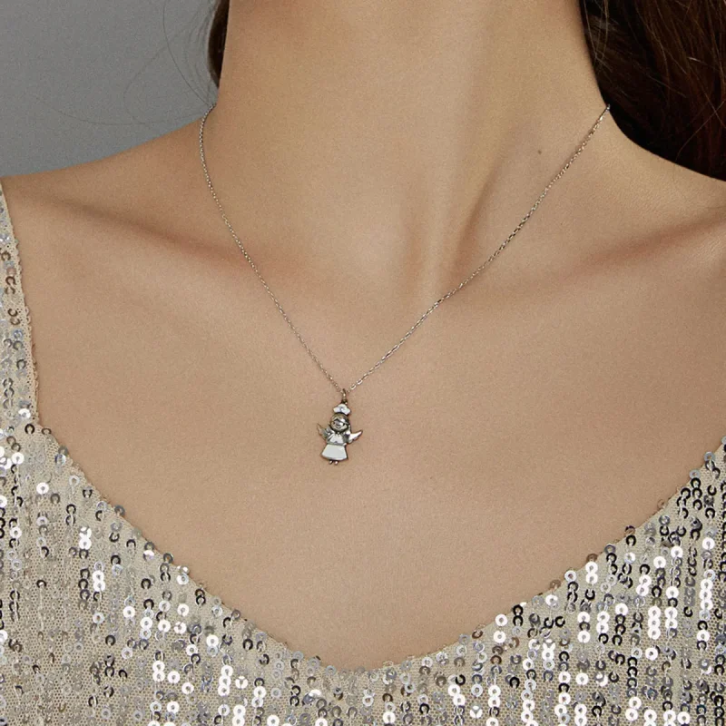 (bilde for) Pandora Style Angel In White Anheng Halskjede - SCN425 - Vis 6