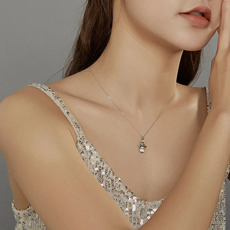 (bilde for) Pandora Style Angel In White Anheng Halskjede - SCN425 - Vis 8