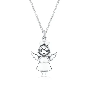 (bilde for) Pandora Style Angel In White Anheng Halskjede - SCN425