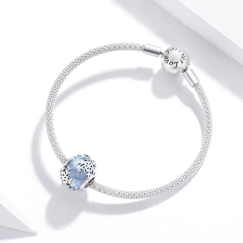 (bilde for) Pandora Style Crystal Snowflake Charm - SCC1666 - Vis 3