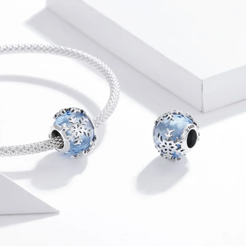(bilde for) Pandora Style Crystal Snowflake Charm - SCC1666 - Vis 4