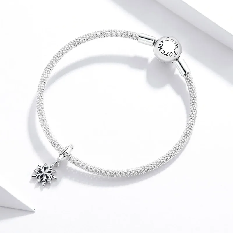 (bilde for) Pandora Style Crystal Snowflake Dangle - SCC1649 - Vis 3