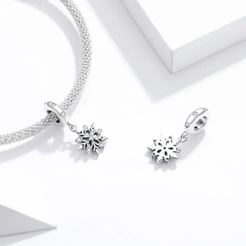 (bilde for) Pandora Style Crystal Snowflake Dangle - SCC1649 - Vis 4
