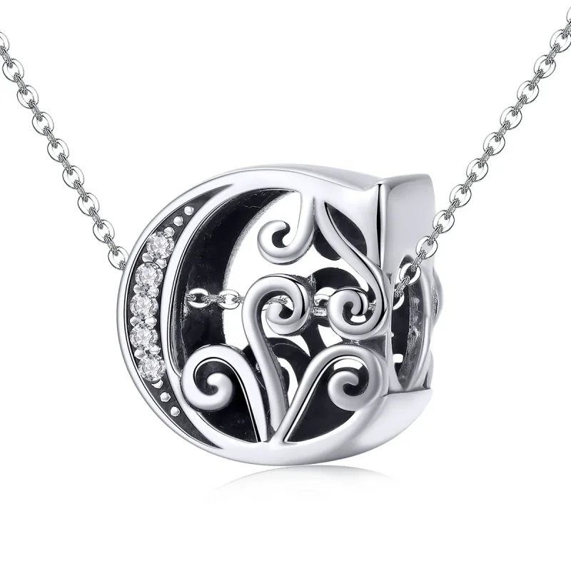 (bilde for)  Pandora Style Glitrende Pavé Flower Letter C Charm - BSC030-C - Vis 2