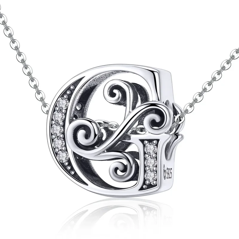 (bilde for)  Pandora Style Glitrende Pavé Flower Letter G Charm - BSC030-G - Vis 2