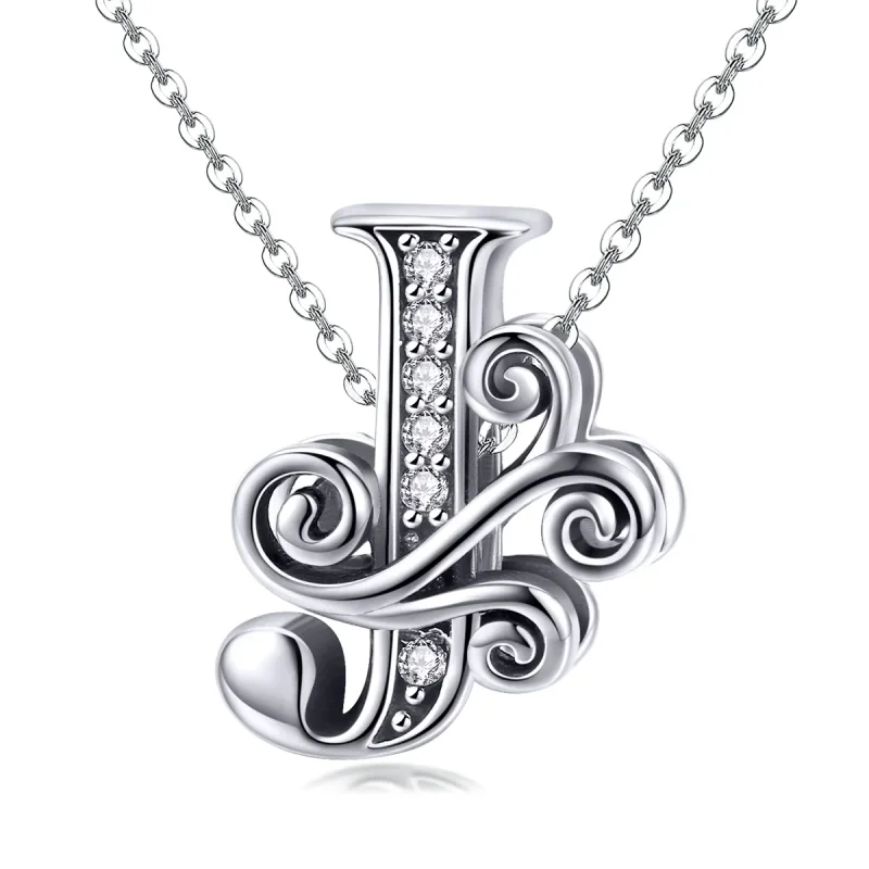 (bilde for)  Pandora Style Glitrende Pavé Flower Letter J Charm - BSC030-J - Vis 2