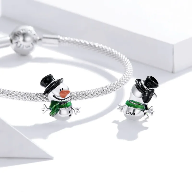 (bilde for) Pandora Style Little Snowman Charm - SCC1665 - Vis 4
