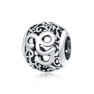 (bilde for)  Pandora Style Openwork Flower Letter G Charm - SCC1444-G
