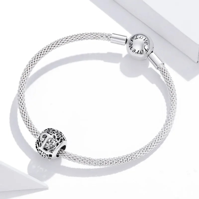 (bilde for)  Pandora Style Openwork Flower Letter L Charm - SCC1444-L - Vis 3