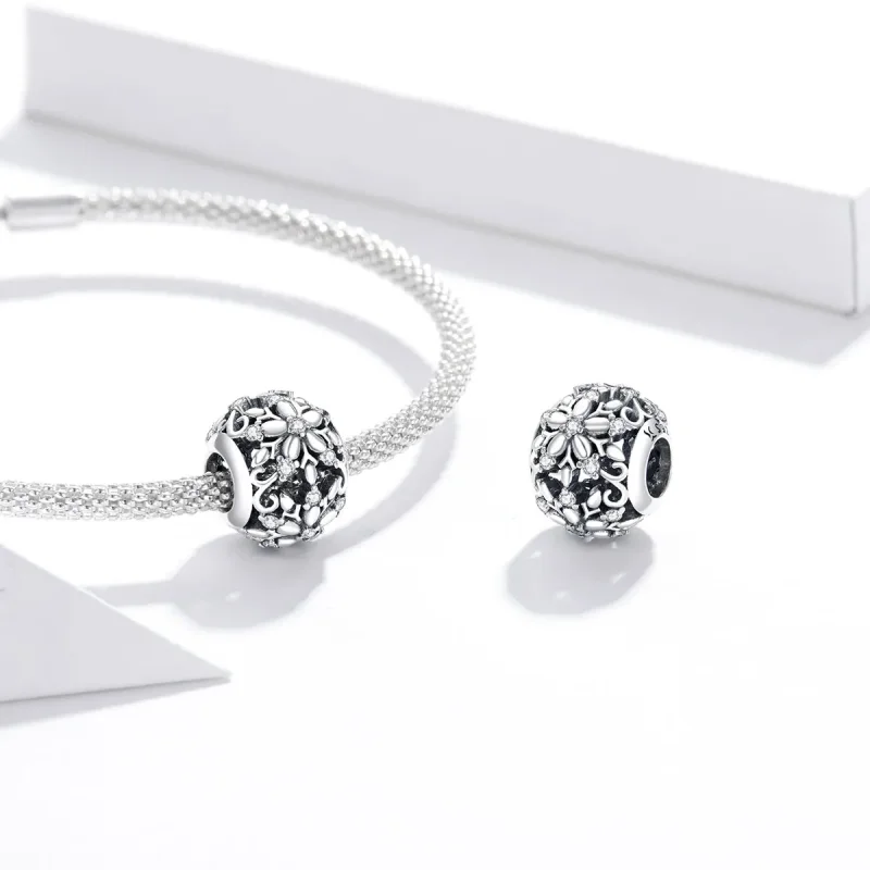 (bilde for) Pandora Style Openwork Snowflakes Charm - SCC1651 - Vis 4