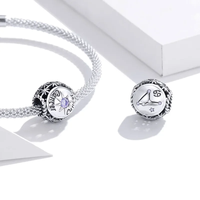 (bilde for) Pandora Style Shining Cancer Charm - SCC1725-4 - Vis 3