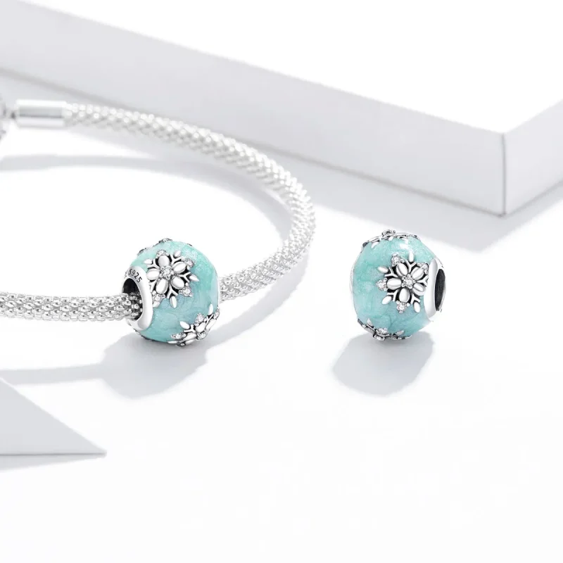 (bilde for) Pandora Style Shiny Snowflakes Charm - SCC1650 - Vis 4