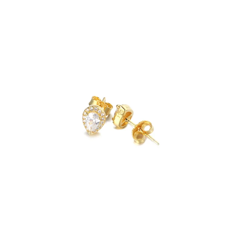 (bilde for) Pandora 14k gullbelagte ørepynt med klar cubic zirconia - 268724C01 - Vis 3