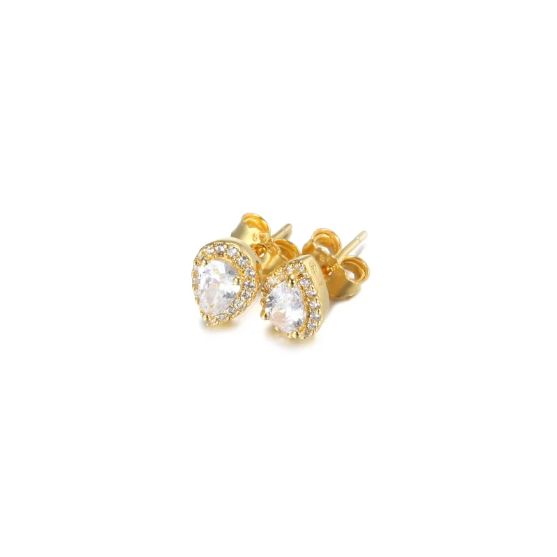 (bilde for) Pandora 14k gullbelagte ørepynt med klar cubic zirconia - 268724C01 - Vis 5