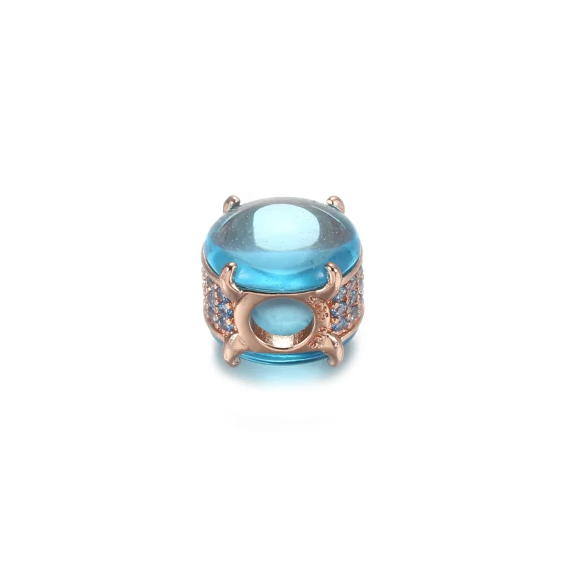 (bilde for) Pandora Blå Oval Cabochon Charm - 789309C01 - Vis 3