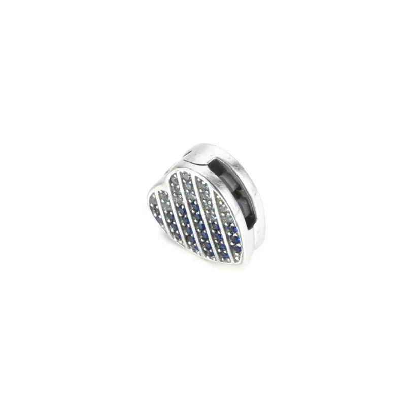 (bilde for) Pandora Blå Pavé Hjerte Klemmecharm - 799346C01 - Vis 2