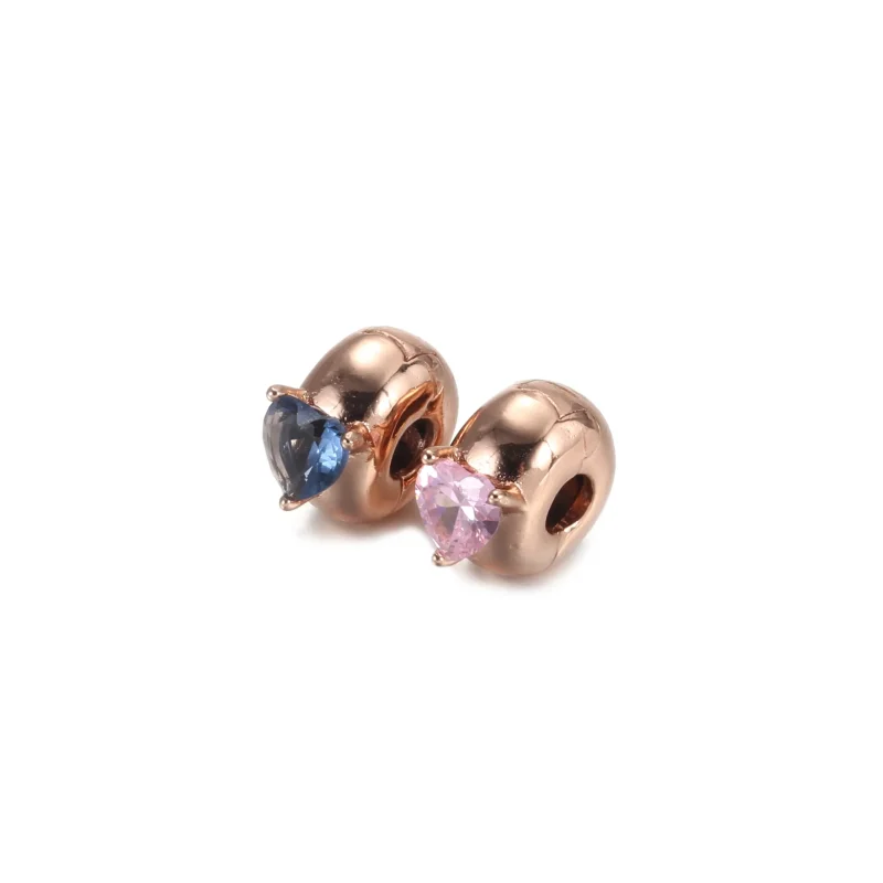 (bilde for) Pandora Blått Hjerte Solitaire Klemmecharm - 789203C02 - Vis 2