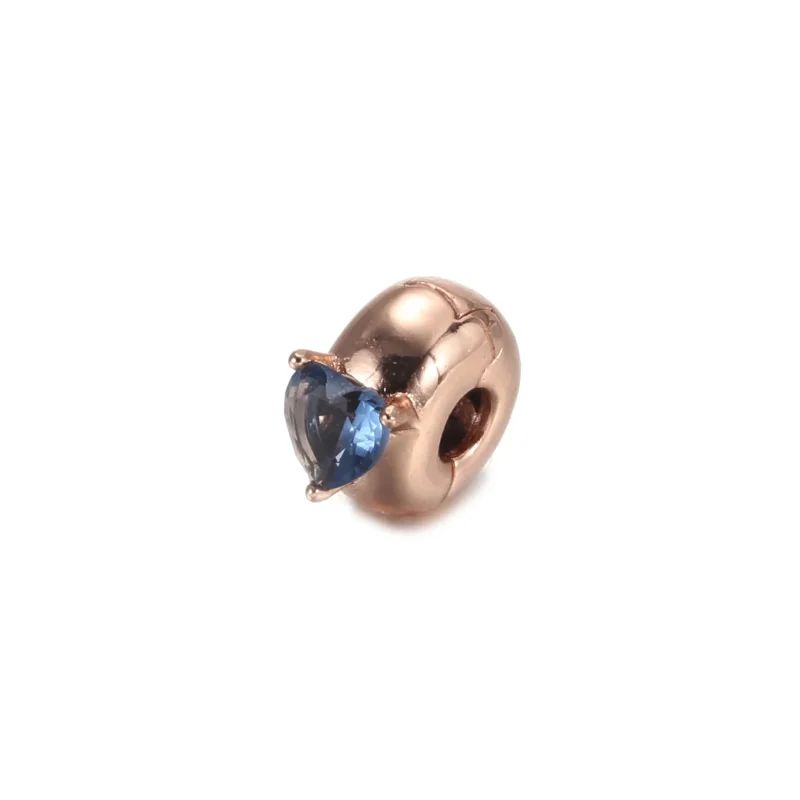 (bilde for) Pandora Blått Hjerte Solitaire Klemmecharm - 789203C02 - Vis 3