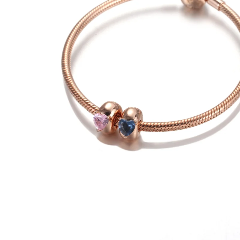 (bilde for) Pandora Blått Hjerte Solitaire Klemmecharm - 789203C02 - Vis 7