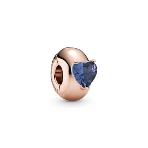 (bilde for) Pandora Blått Hjerte Solitaire Klemmecharm - 789203C02