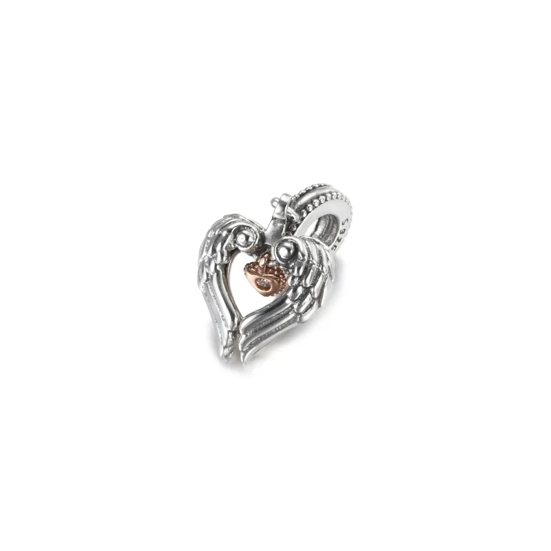 (bilde for) Pandora Club 2021 Englevinger og Hjerte Hengende Charm - 789296C01 - Vis 4