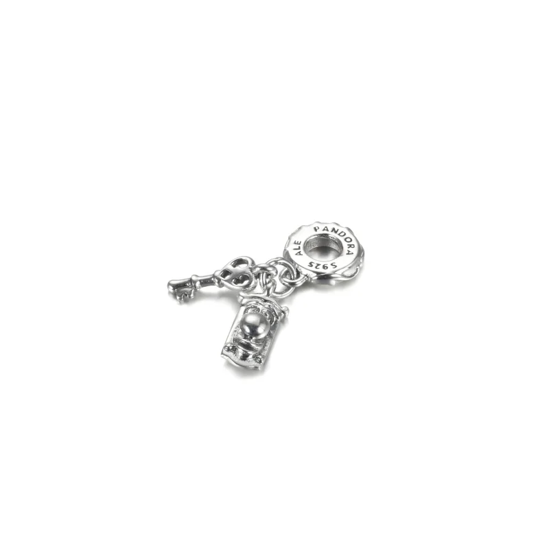(bilde for) Pandora Disney Alice i Eventyrland Nøkkel og dørhåndtak Hengende Charm - 799344C - Vis 2