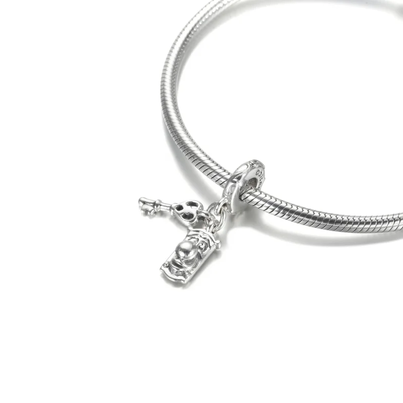 (bilde for) Pandora Disney Alice i Eventyrland Nøkkel og dørhåndtak Hengende Charm - 799344C - Vis 5