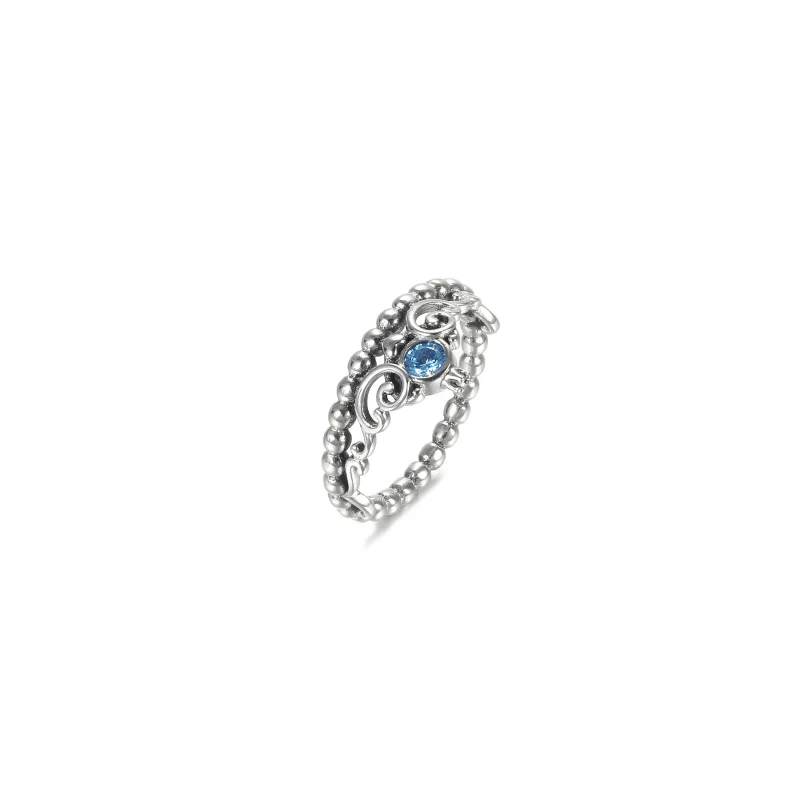 (bilde for) Pandora Disney Askepott Blå Tiara Ring - 199191C01 - Vis 2