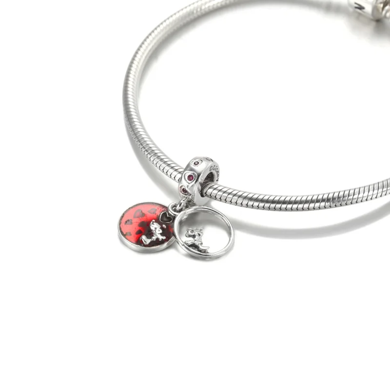 (bilde for) Pandora Disney Mikke Mus og Minni Mus Kjærlighet og Kyss Hengende Charm - 799298 - Vis 5