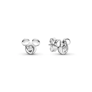 (bilde for) Pandora Disney Mikke Mus og Minni Mus Silhuett Øredobber - 299258C01