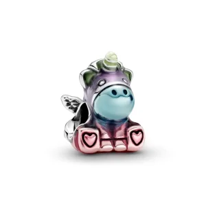 (bilde for) Pandora Fargerik Regnbue Neshornet Bruno Charm - 799353C01