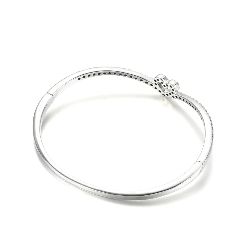 (bilde for) Pandora Funklende Ønskebeinhjerte Bangle - 599297C01 - Vis 3