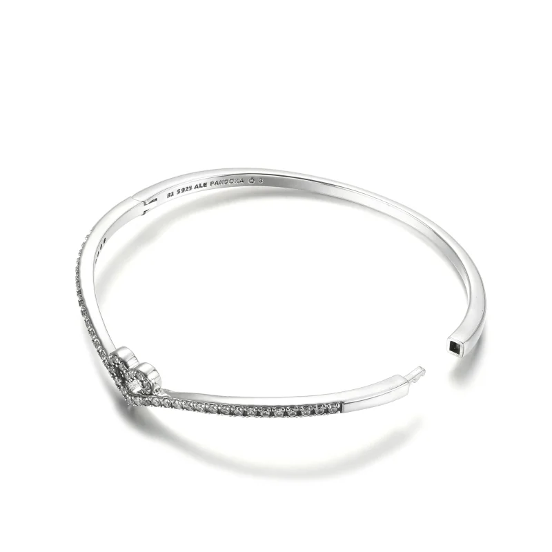 (bilde for) Pandora Funklende Ønskebeinhjerte Bangle - 599297C01 - Vis 5